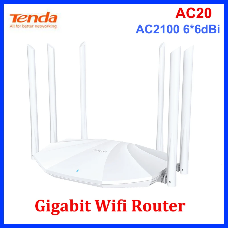 wisdom pair Chair Vanzare Tenda Ac20 Wireless Gigabit Router Wifi 2.4 G+5g 2100mbps Dual-band  Wifi Router Ac2100 6*6dbi Antene Multi-language App \ Computer & office <  Queensdepot.ro