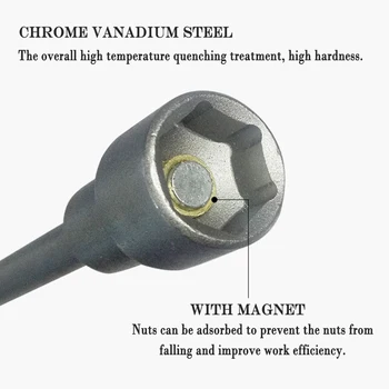 GanWei 6mm-12mm Mâner Hexagonal de Conversie Magnetice Chei tubulare Electric Nut Driver Accesorii burghie, Unelte pentru prelucrarea Lemnului